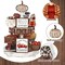 13 Pcs Fall Tiered Tray Decor Set Thanksgiving Pumpkin Gnome Wooden Tabletop Signs Leopard Print Gnome Truck Rustic Farmhouse Autumn Harvest Decorative Trays for Home Kitchen